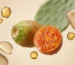 Figue de barbarie coupée avec gouttes d'huile dorée et raquette de cactus – ingrédient huile anti-âge naturel Belmés Profissional