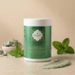 Gommage menthe argile verte texture étalée détox corps vue rapprochée – Belmés Profissional hammam spa professionnel