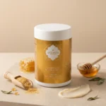 Gommage sucre roux miel liquide texture fondante corps vue détail – Belmés Profissional spa hammam professionnel
